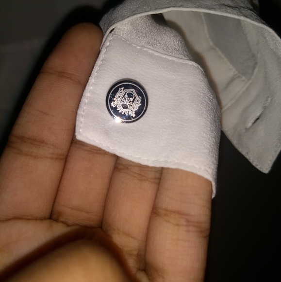 The Kooples Cream Silk Cropped Button Up - Picture 3 of 4